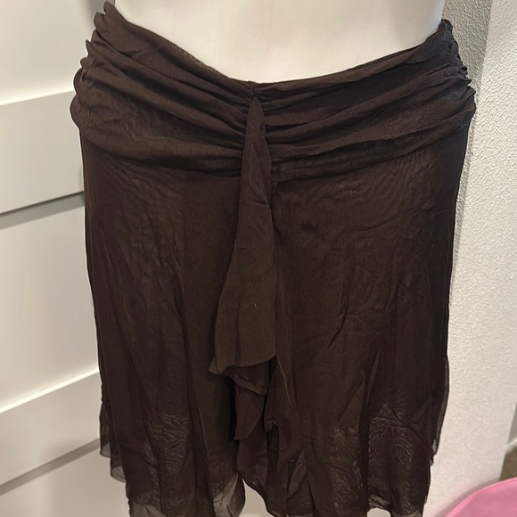 Tommy Bahama Brown Wrap Swim Skirt Coverup - Picture 5 of 10